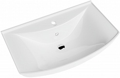 Водолей Мебель для ванной "Кармен 65" с ящиками, белая/серебро – фотография-5